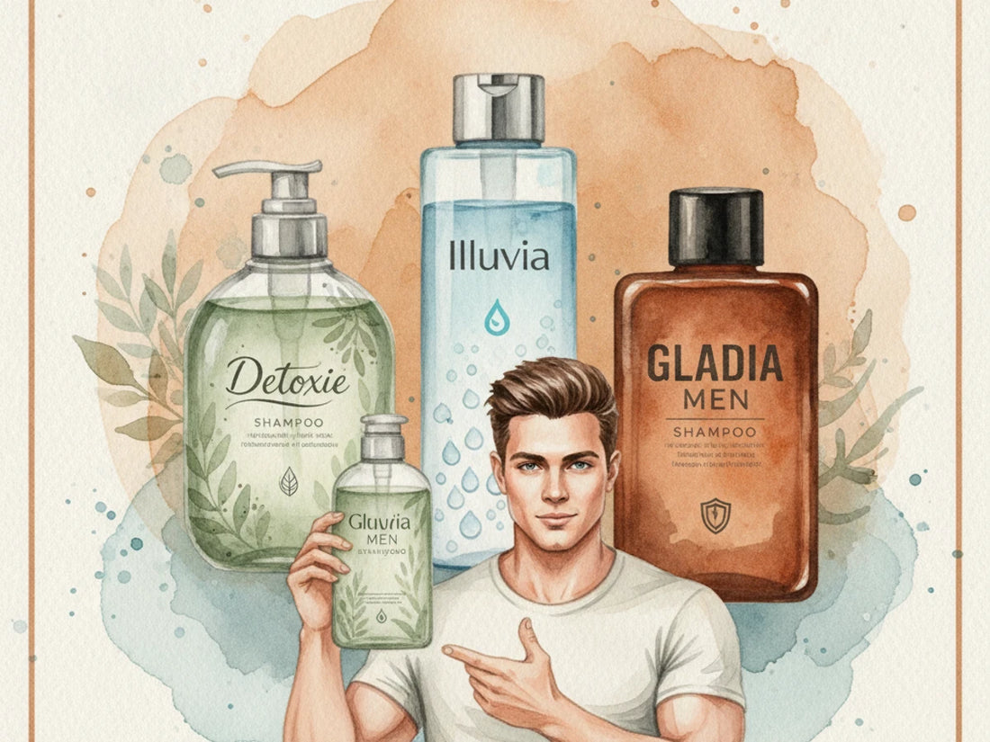 Detoxie Vs Illuvia Vs Gladia Men for Hard Water Shampoo