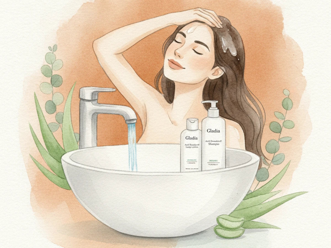 How to Use Gladia Anti Dandruff Scalp Lotion and Anti Dandruff Shampoo