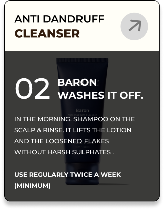 Step 02 — Baron washes it off